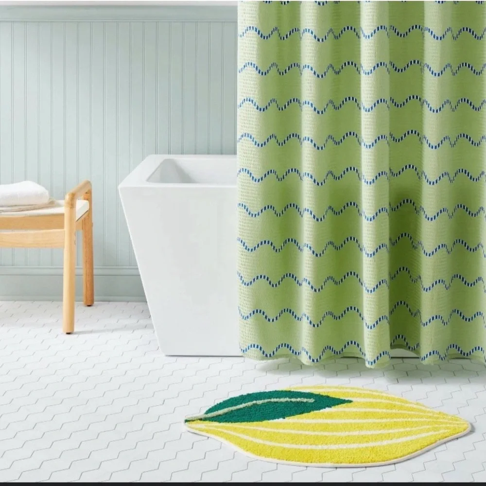 Target Lemon-Shaped Bath Mat - Yellow and Green